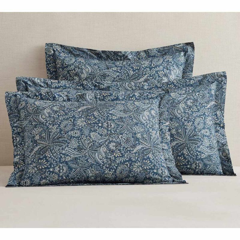 Pottery Barn Merrit Paisley Duvet Cover Blue Multi - Queen image number 2